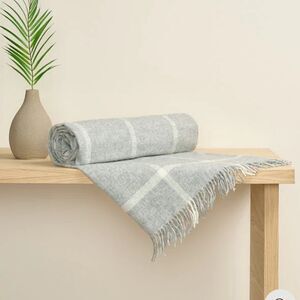 THE WOOLLEN MARKET IRELAND LAMBSWOOL THROW IN STRIPE DESIGN NWT IN PACKAGING